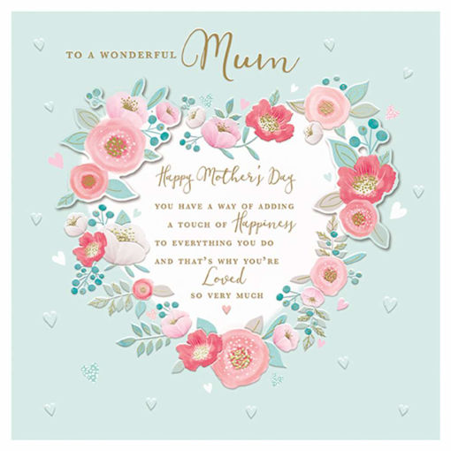 Picture of TO A WONDERFUL MUM HAPPY MOTHERS DAY CARD
